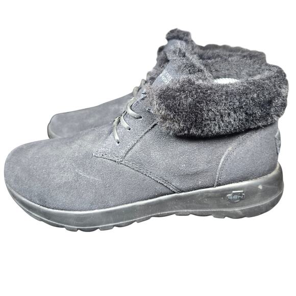 SKECHERS Women's Lace-Up Ankle Oxford Boots On-The-Go Joy Black 15506 Size 8 - Picture 5 of 8